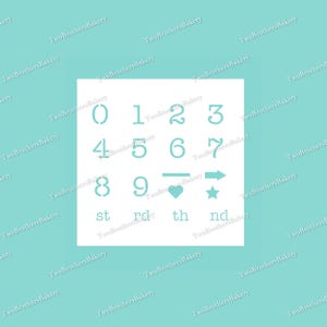 Number stencil | DIY Stencil | DIY Cookie Stencils | Facepainting stencils | Birthday cookie stencils | anniversary cookie stencils | Baking