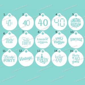 40 and Fabulous stencils| 40th birthday | 40 and fab | 40th birthday stencils | 40th anniversary cookies | 40th birthday cookies | 40 party