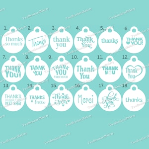Thank you stencils | Thank you Macarons | Thank You Cookies | appreciation stencils | appreciation gift | Merci | Wedding Favor Gift Ideas