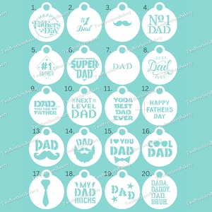 Fathers Day Stencils | Happy Fathers Day | Rad Dad | Dad stencils | fathers day macarons | fathers day cookies | Fathers Day messages | Dad