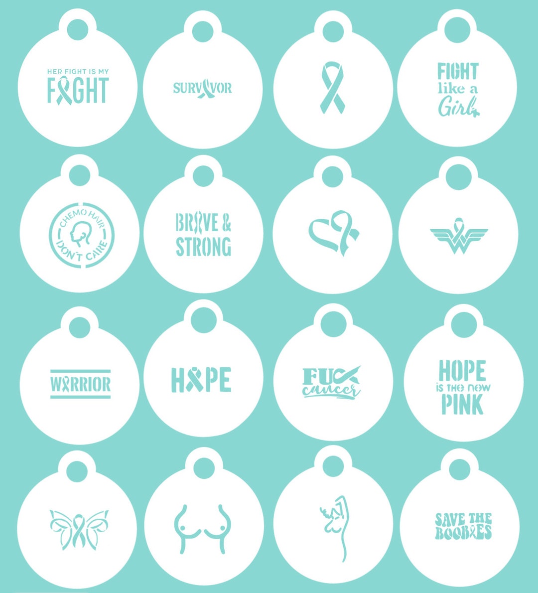 Breast Cancer Stencils Breast Cancer Awareness Breast Cancer Survivor ...