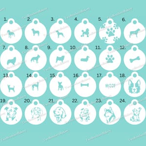 Dog stencils | dog breed stencils | dog lover stencils | dog lover gift | large breed dogs | small breed dogs | dog birthday | dog cookies