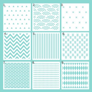 幾何学模様のステンシル | 図形のステンシル | 背景のステンシル | アーガイル模様のステンシル | シェブロン模様のステンシル | ストライプ模様のステンシル | レインボー模様のステンシル | 水玉模様
