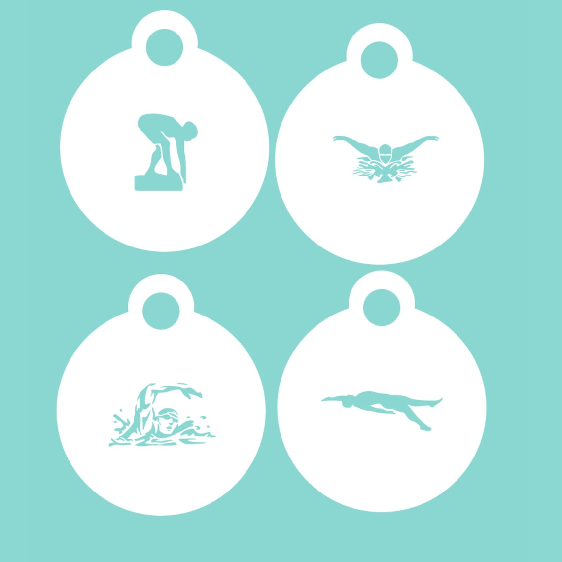 Swim Stencils Swimming Stencils Backstroke Stencil - Etsy