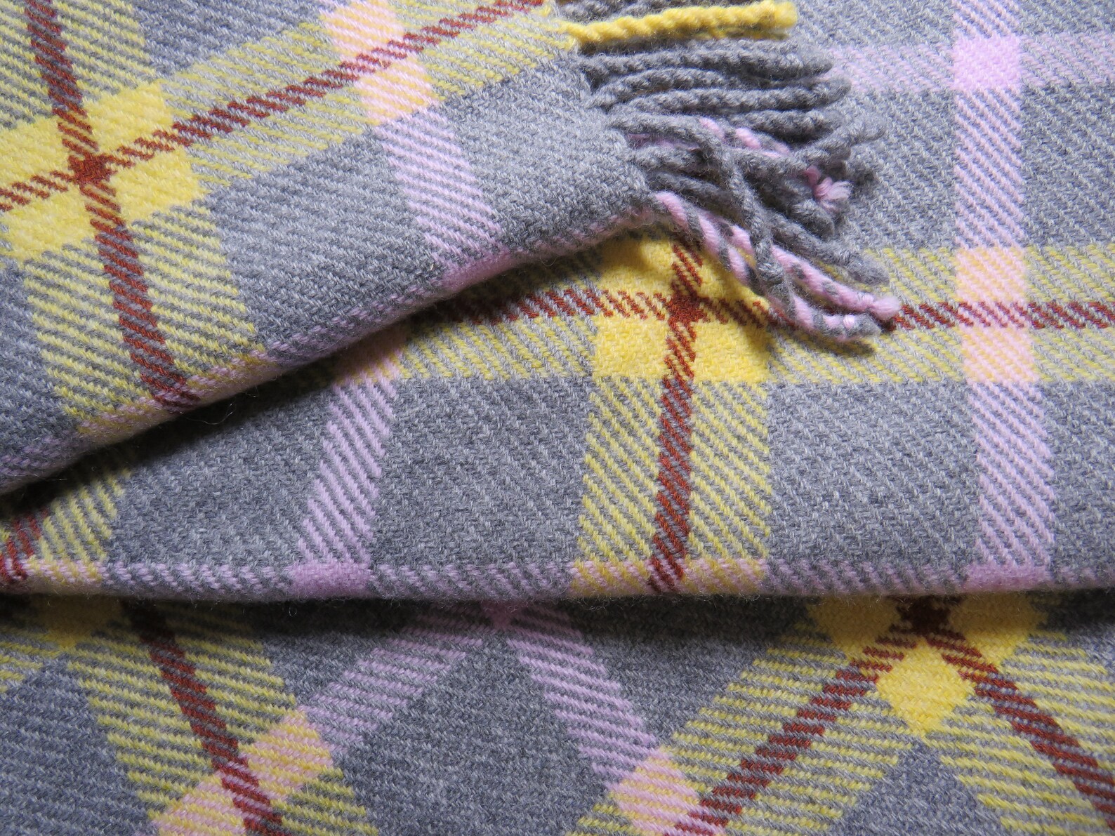 Gray checkered 100 wool blanket cozy soft wrap for outdoor Etsy