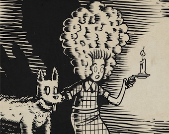 Who’s There? Classic comic strip characters  retro Giclee Print on 100% cotton rag paper