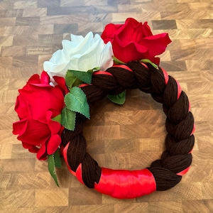 Folklorico Dance Flower Braid Bun Headpiece, Tocado, Trenza Veracruz, Folklorico Bun