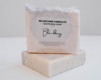 Blackberry Goats Milk Bar Soap | Great Lather, Good for Skin | Gift | Gift Idea