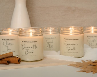 Scented Soy Candle, 9 oz: Clean Burning for your Home, Cotton Wick