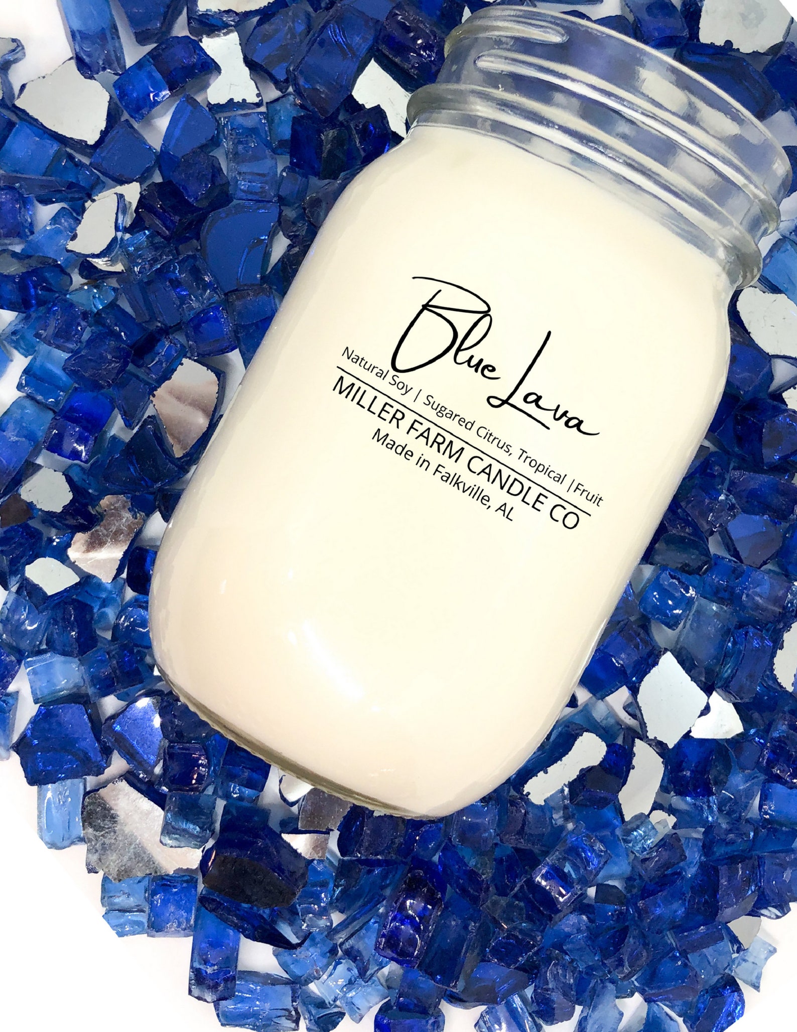 Blue Lava Scented Soy Candle Spring Summer Fall Winter Etsy