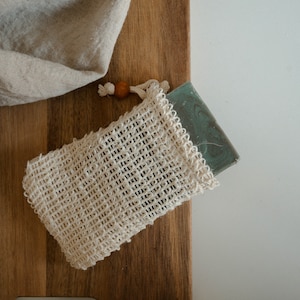 Natural Fiber Soap Bag: Handmade Soap Saver, Travel Friendly