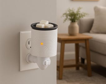 Wall Plug In Wax Warmer: Ceramic Plug-In with Removable Silicone Dish