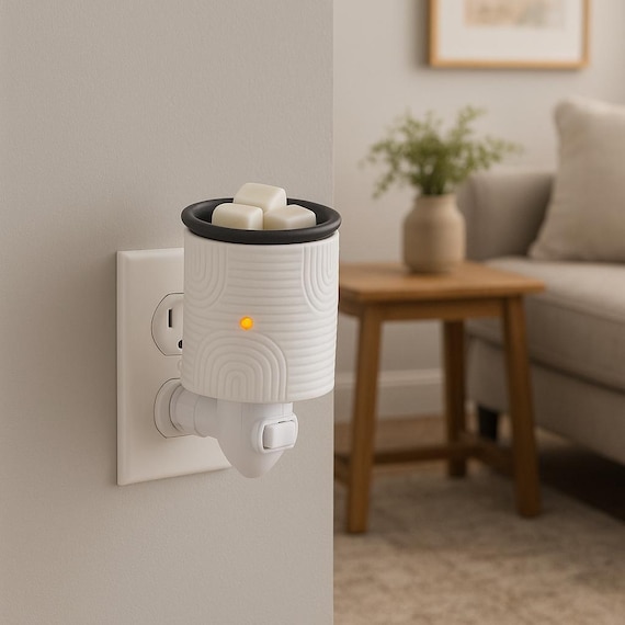 Wall Plug In Wax Warmer: Ceramic Plug-In with Removable Silicone Dish