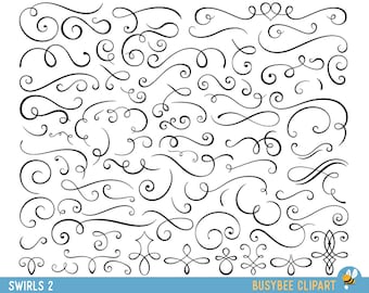 Wedding invitation swirls clipart, flourish clip art, calligraphy graphics, Swirl Clipart Clip Art Vector Flourish, Digital Flourish swirl