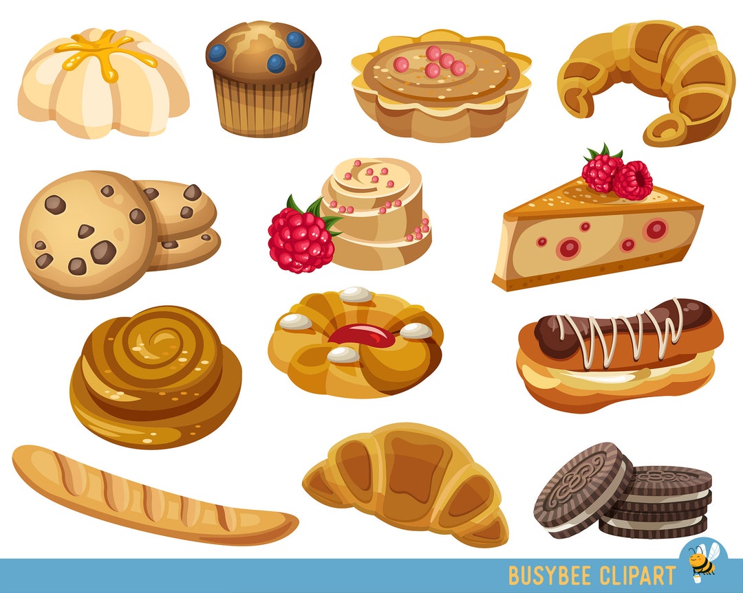 Bakery Clipart Sweet Treat Bakery Clip Art Breakfast Clipart Dessert Vector Graphic Desserts