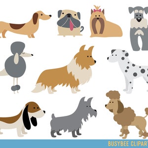 Dog Clipart Puppy Clipart cute dogs clip art puppy clipart dog illustration For Personal and Commercial Use/ INSTANT DOWNLOAD