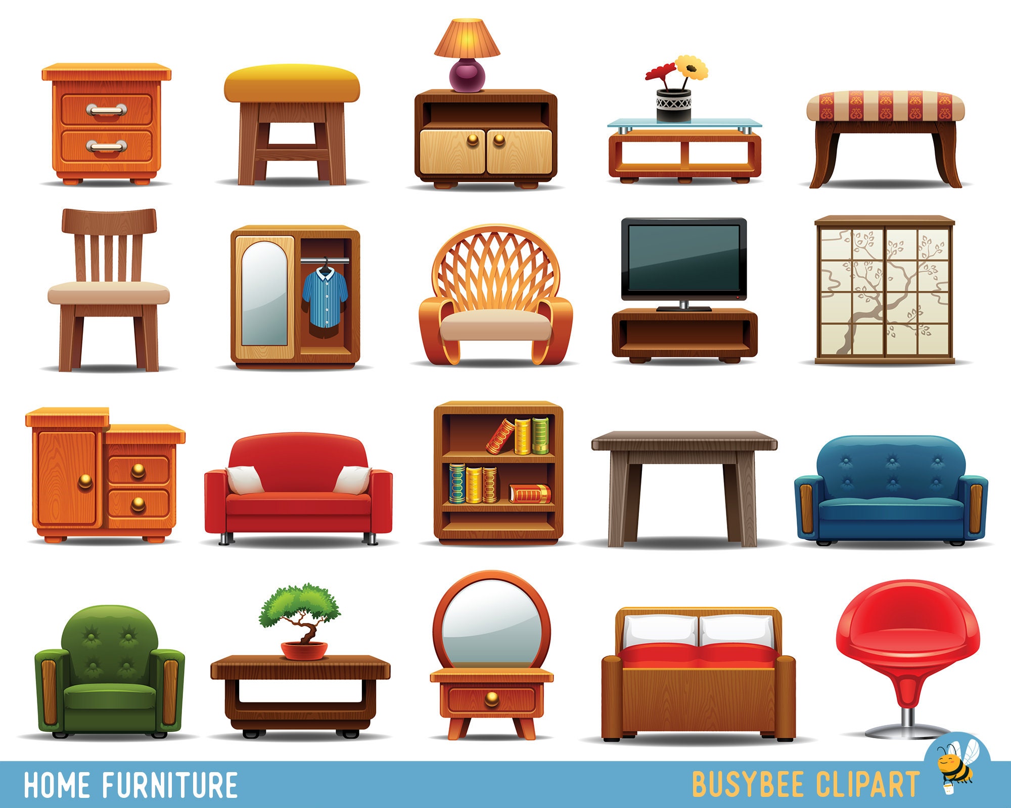 Furniture Clipart ,clipart Furniture, Home Decor Clipart, Home Clipart