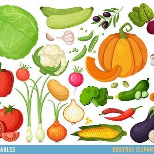 Vegetables clipart digital vegetables clip art vegetable digital illustration Food Clipart Food digital images Tomato Mushroom Potato Carrot