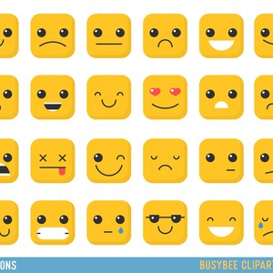 Emotion clipart, feelings clipart Faces Collage Sheet Emoji Calendar Stickers Erin Condren Happy Planner Kikki Digital Emoticons Clip Art