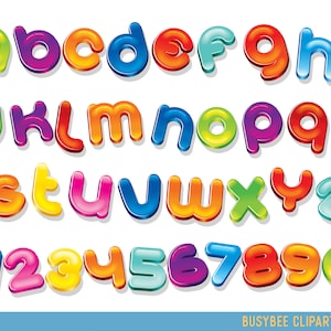 Colourful Alphabet clipart color alphabet Digital alphabet letters clipart Digital letters Clip art alphabet Clip art Party letters