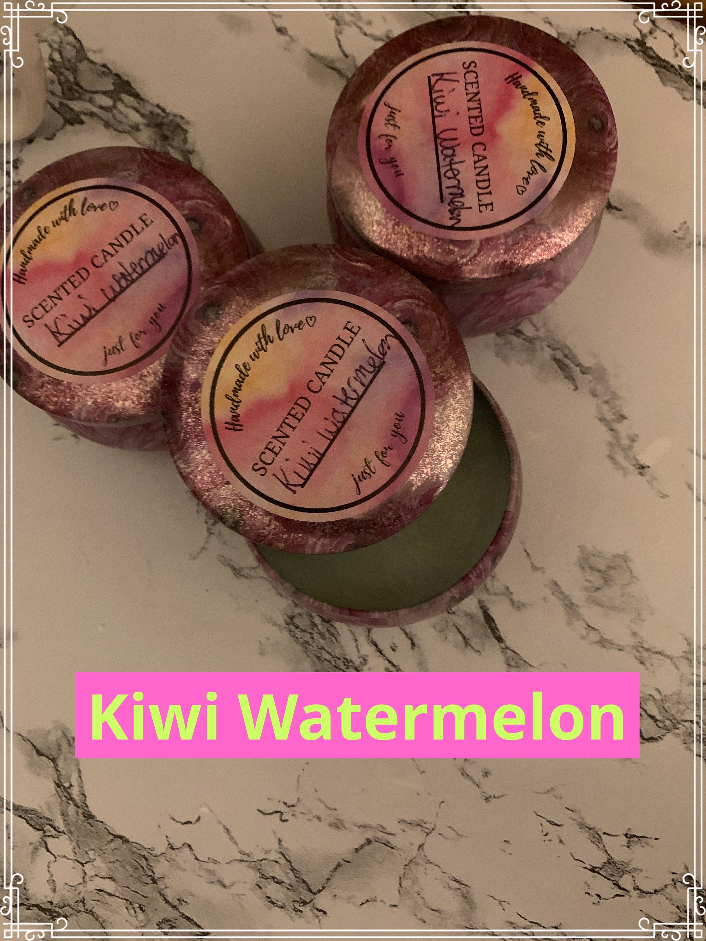 Kiwi Watermelon Scented Candle Etsy