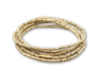 Puro Tulsi Kanthi Mala / Cuentas finas de Patla Dana, dos redondas de 70 cm, artesanía de Vrindavan