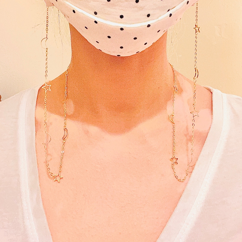 Stars Moon chains face mask jewelry Eyeglass Chain lanyard Etsy