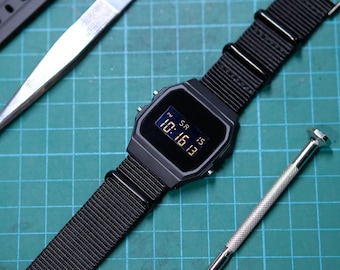 Casio f91w top black face