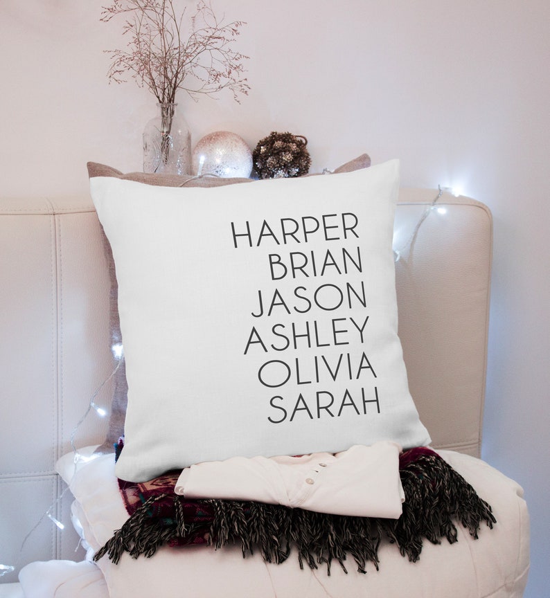 grandkids names grandma birthday gift Personalized family names pillow custom pillow for grandma