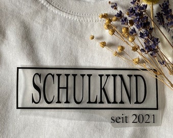 Bügelbild Einschulung Schulkind 2023  - Geschenk - Mädchen Junge - Geburtstag