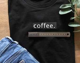 Iron-on image coffee - coffee - statement - fashion - T-shirt - lettering - pillow - pillowcase - personal gift