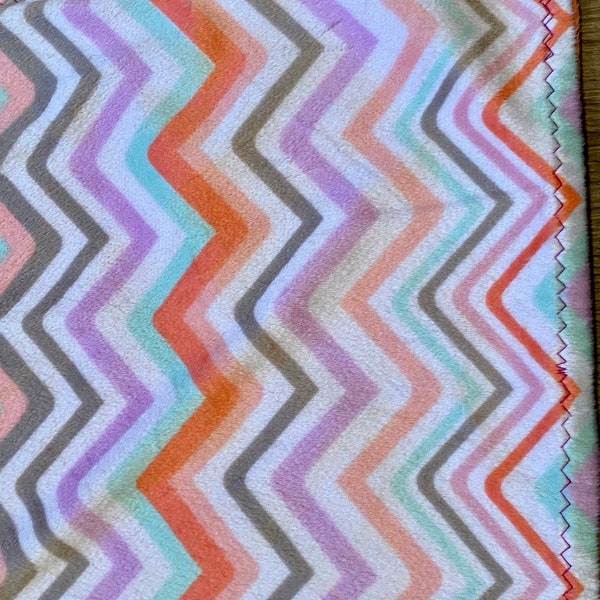 Coral Chevron Baby Blanket