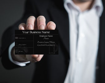 Chalkboard Beer Business Card Template