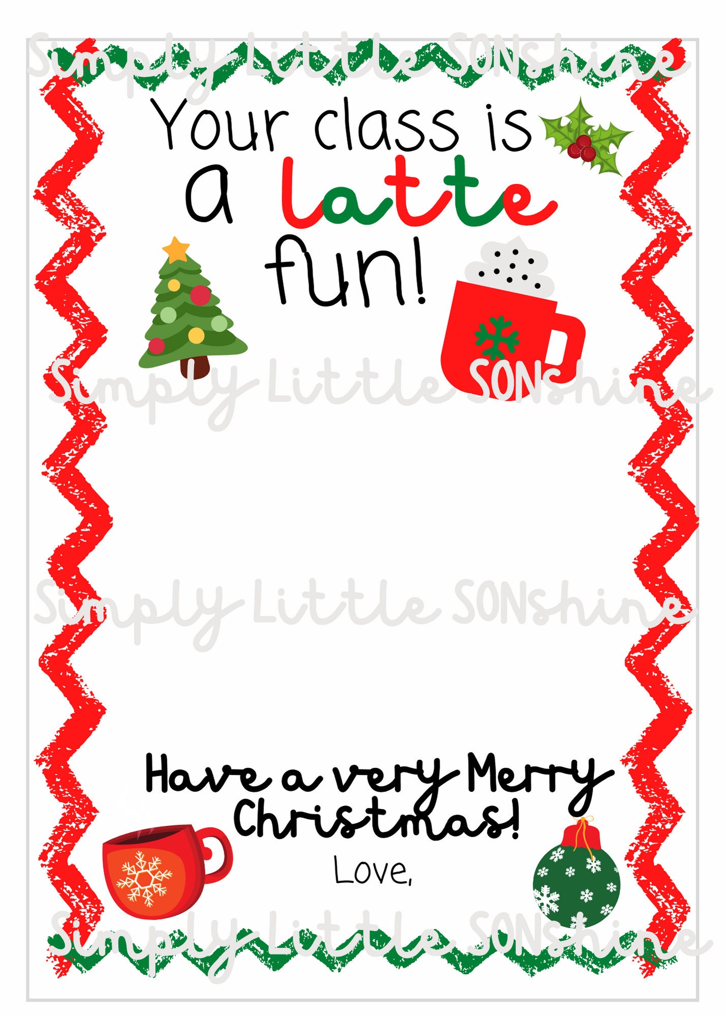 PRINTABLE Christmas Teacher Gift Card Holder, Teacher Christmas Present ...