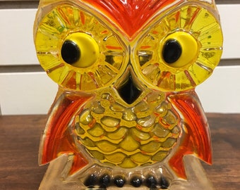 Vintage 1960s Mid Century Wooden Owl Napkin Holder CUTE!