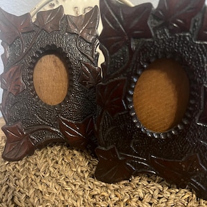 Pair of Hand Carved Wood Vintage Picture Frames