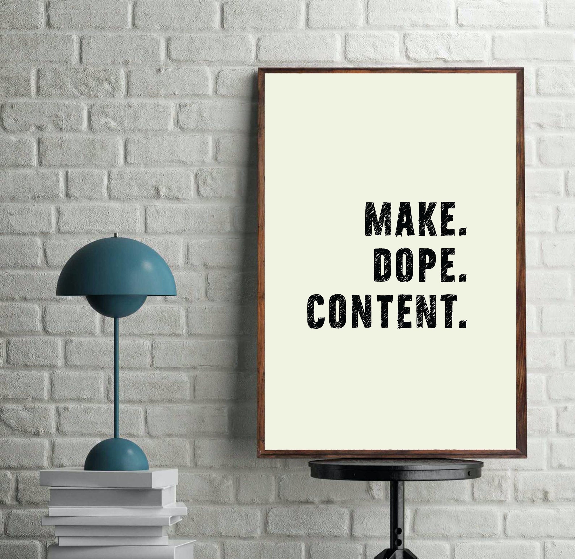 Make. Dope. Content. Digital Print Etsy.de