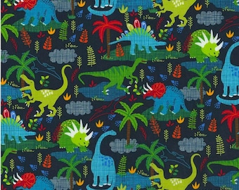 Dinosaur Cotton Fabric, Novelty Print, Sewing Quilting Fabric