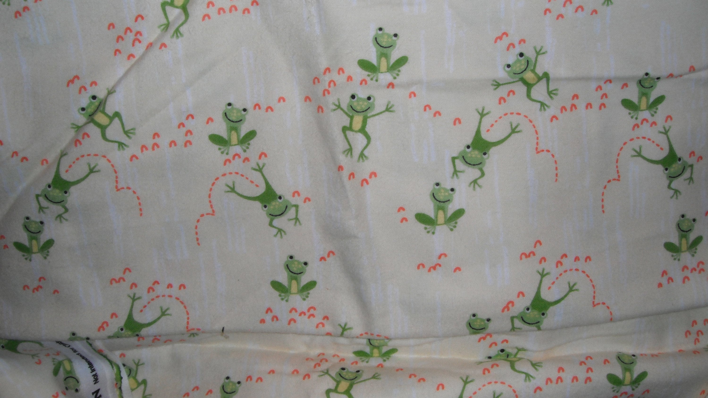Frogs Hopping Cotton Fabric is Half Yard, Novelty Frogs Fabric, Green Frogs, Small Frogs Sewing