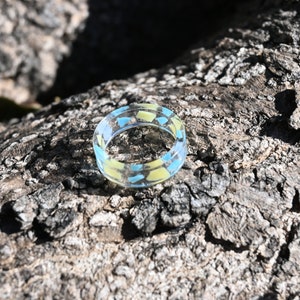 Recycled Ocean Plastic Sunset waves ring size 7 image 4