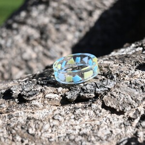 Recycled Ocean Plastic Sunset waves ring size 7 image 3