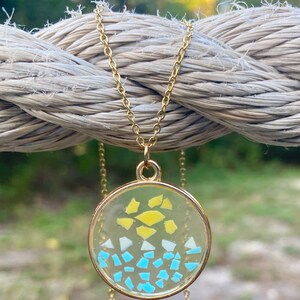 Recycled Ocean Plastic Sunrise Over Sea Necklace