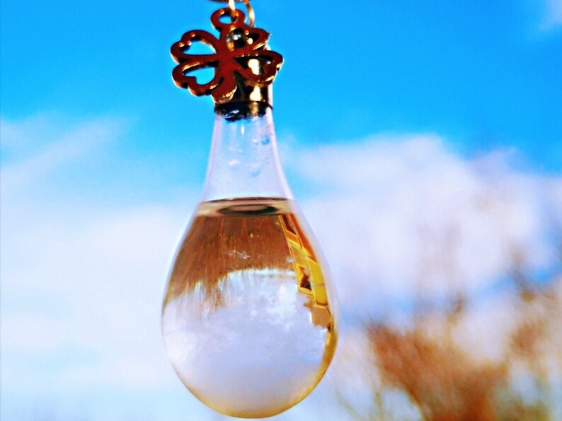 Anniversary Initial Necklace Storm Glass Birthdays Weather Predictor Perfect Gift for Valentine/'s Christmas