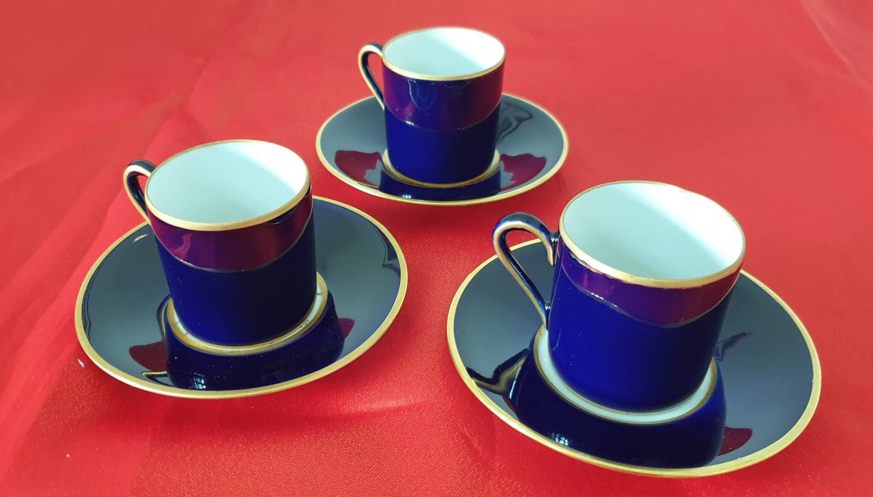 Limoges Coffee Cup and Under Plate 3 Pcs, Limoges France Fine