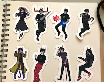 Homestuck Stickers - Beta Trolls + Kids