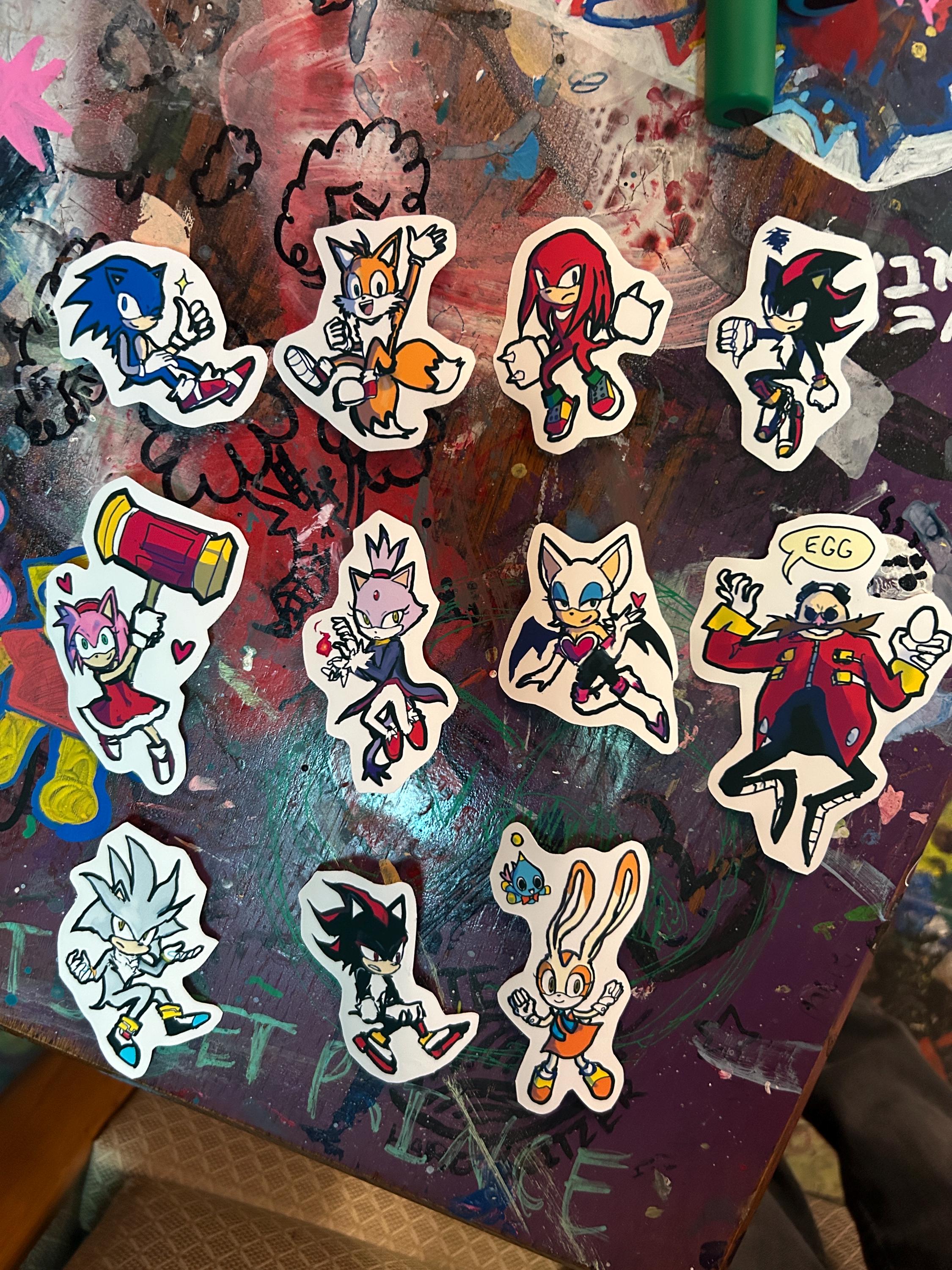 Sonic the Hedgehog Sticker Set - Etsy