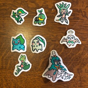 Pegatinas de vinilo impermeables de Pokémon: Chandelure, Duskull, Hydreigon, Corviknight, Bulbasaur, Vileplume, Pokémon iniciales de Hoenn imagen 6