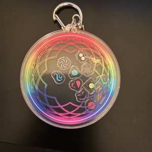 Homestuck Shaker Charm - 12 Aspects Rainbow Sburb Logo