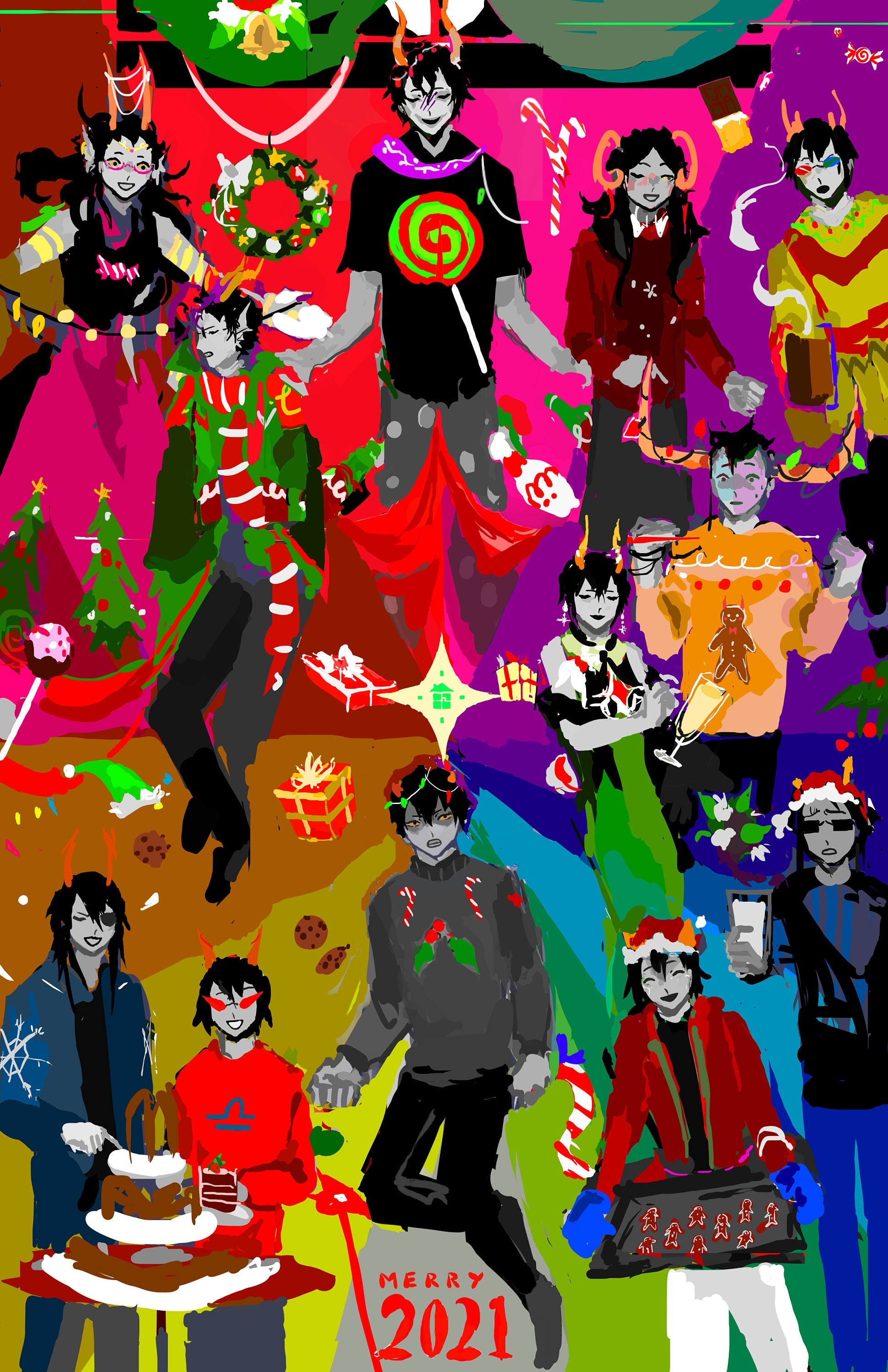 Homestuck Holiday Poster 2021