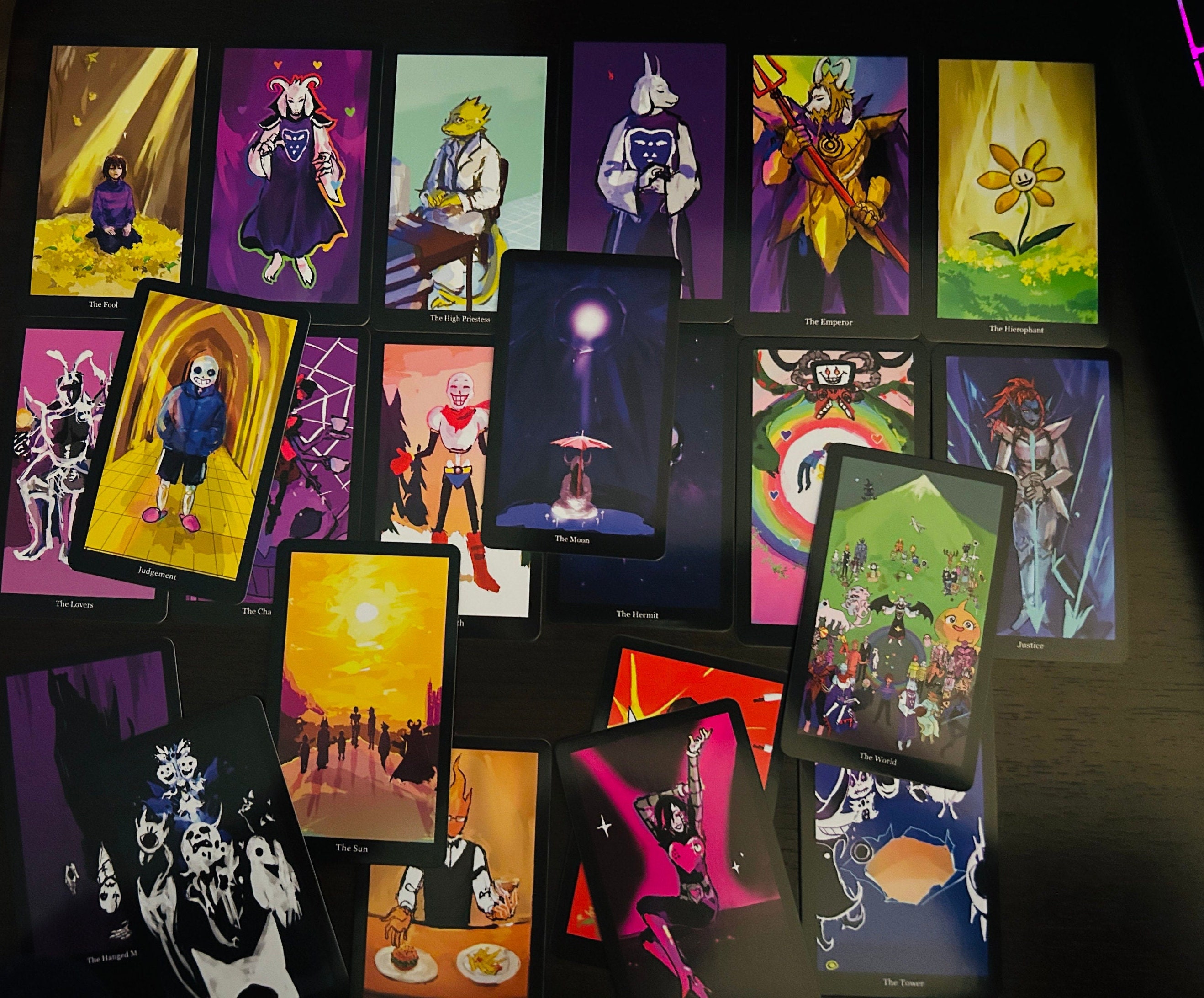 undertale yugioh cards UNDERTALE Tarot Prints main image 0